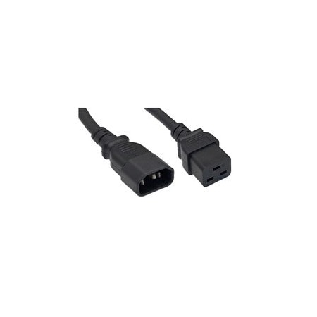 Cable Wholesale Power Cord, C14 to C19, 14 AWG, 15 Amp, Black, 10 foot 10W2-32210